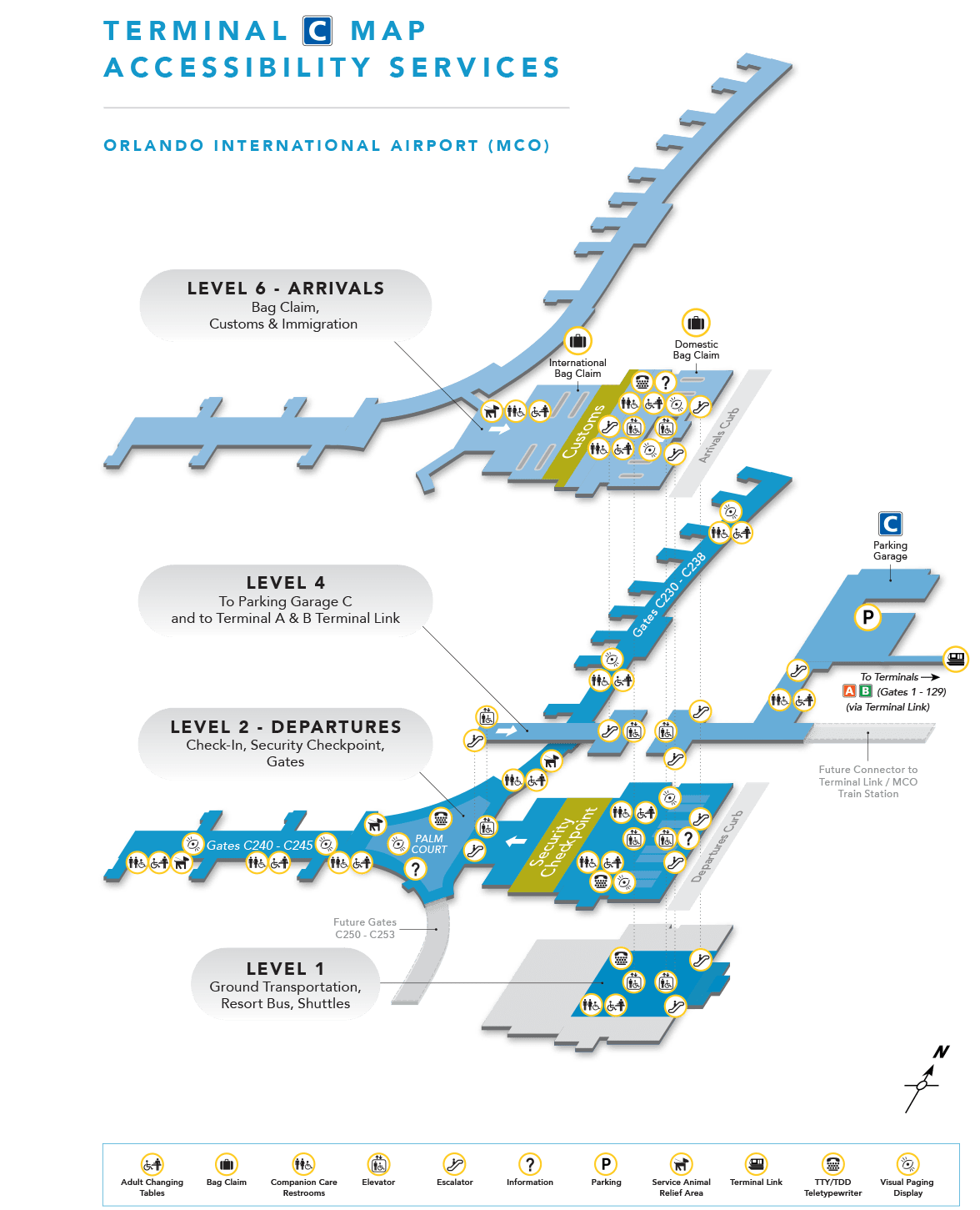 Terminal C - Accessibility Services Map