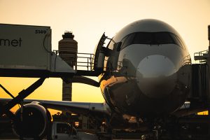 Aircraft with FAA Tower in Background