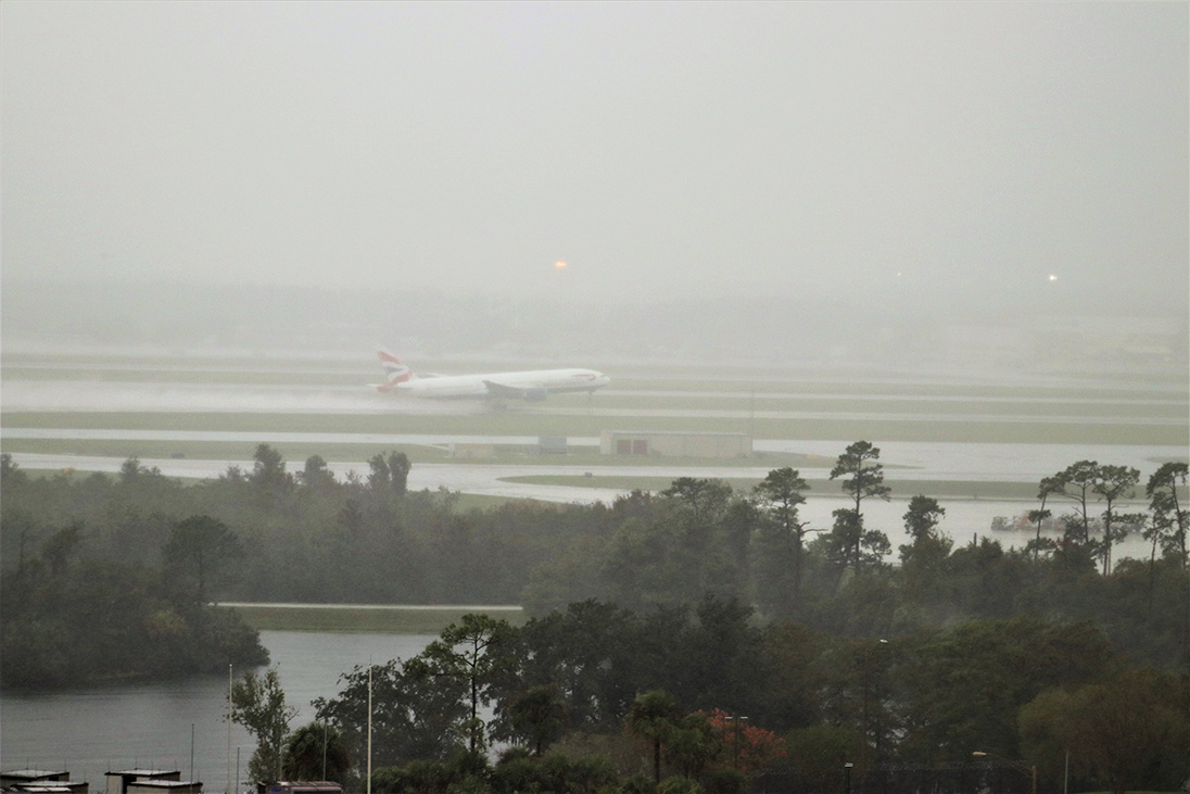 Last flight departs before the arrival of Tropical Storm Nicole