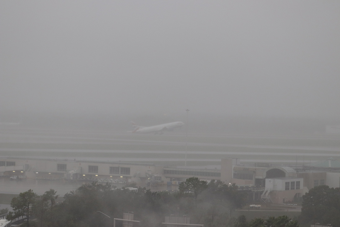 Last flight departs before the arrival of Tropical Storm Nicole